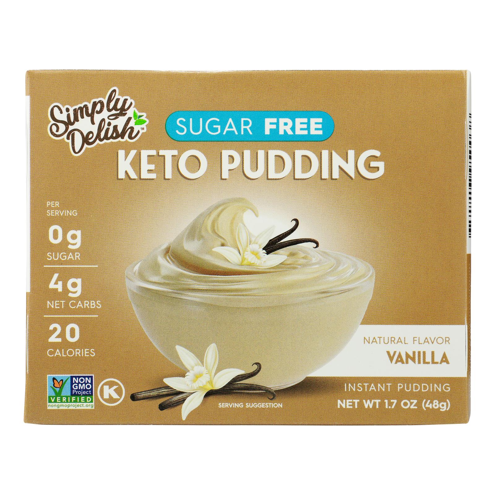 Simply Delish Natural Instant Vanilla Pudding Sugar Free, Non GMO