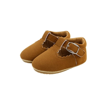 

hirigin Girls Soft Sole Solid Color Mary Jane Shoes Infant Prewalker Wedding Dress Shoes