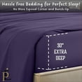 thumbnail image 4 of Pratyux 30-INCH EXTRA DEEP POCKETS 6-Piece Split Head California King Sheet Set - 600-Thread Count 100% Egyptian Cotton - Sheet Set - 32" Split, Plum Solid, 4 of 7