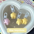 thumbnail image 2 of Mightlink Star Pendant Keychain Macaron Color Keyring Wallet Charm Handbag Decoration Family Thanksgiving Halloween Pendant, 2 of 7