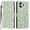 Green, variant on Leather For Apple iPhone 16e / 17e 6.1-inch Leopard Print Wallet Case, With Card Holder,Wristband,Magnetic Clasp Kickstand Folio Cover,Black,For iPhone 16e / 17e