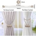 thumbnail image 4 of Window Treatment Magnetic Curtain Holdbacks Clip VS Strong Magnets 13 Colors Tiebacks Home Office Decorative Rope Drapes Weave Holdbacks 16 Inch Modern Design 2Pack Teal, 4 of 5
