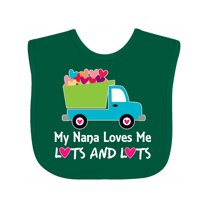 Inktastic Nana Loves Me Grandson Boys Boys Baby Bib