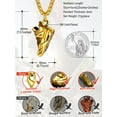 thumbnail image 7 of FaithHeart Sport Shoes Necklace for Men Sturdy Gold Plated Stainless Steel Hip Hop 3D Sport Pendant Necklace Jewelry Gift for Father Son Boyfriend Grandson Valentines Day, 7 of 7