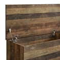 thumbnail image 6 of Home Design Auburn Storage Cabinet Bench with Hidden Compartment, Sturdy Construction, Multi-Purpose Design for Entryway, Bedroom, or Living Room, Vintage Oak, 6 of 9