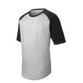 thumbnail image 5 of Sport-Tek Short Sleeve Colorblock Raglan Jersey-4XL (Heather Grey/ Black), 5 of 6