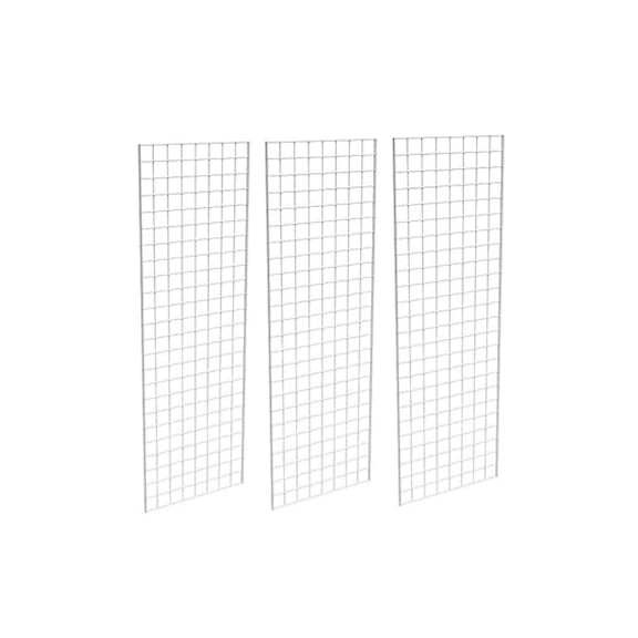 2' X 6' Gridwall Panels - 3 Pcs Box - Grid Wall Display White