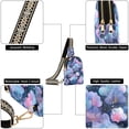 thumbnail image 5 of Stylish Leather Crossbody Bag 8.46x5.9x2.16In Easy To Carry Multi-Purpose Travel Hiking Shopping Fashion Bag Purple Leaves, 5 of 7