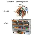 thumbnail image 6 of Marbrasse Mesh Desk Organizer, Multi-Functional Pen Holder, Pen Organizer for desk, Desktop Stationary Organizer, 6 of 7