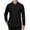 Black, variant on Long Sleeve Shirts for Men Solid Color Shirt Asymmetric Design Button Turn Down Collar Shirt Black L
