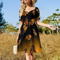 thumbnail image 2 of orange monarch butterflys Sleeveless Dress women dress women's summer dress 2024, 2 of 6