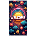 thumbnail image 1 of Welcome Backdrop Banner Vibrant Sunburst Design Perfect for Party Showers Office Decor Photography Background Celebration Event Decorations Cloud Elements, 1 of 4