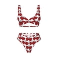 thumbnail image 4 of Daiia Cute Red Crab Women's Bikini Set Two Piece Swimsuit High Waisted Bikini Adjustable Straps Bikini Perfect for Beach, Pool, and Summer Vacation-Medium, 4 of 9