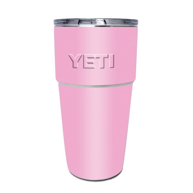 MightySkins YEPINT16SI-Solid Pink Skin for Yeti Rambler 16 oz Stackable Cup  - Solid Pink 