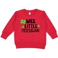 thumbnail image 2 of Inktastic St. Patrick's Day Wee Little Hooligan with Clovers Toddler Sweatshirt, 2 of 4