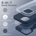thumbnail image 3 of JETech Silicone Case for iPhone 13 Mini 5.4-Inch, Silky-Soft Touch Full-Body Protective Phone Case, Shockproof Cover with Microfiber Lining (Navy), 3 of 6