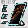 thumbnail image 5 of for Samsung Galaxy Tab S8/S7 Case 11 inch, 360 Rotating Shockproof Cover with Stand, Handle, Shoulder Strap (SM-X700/SM-T870), Sky Blue Panel, 5 of 7