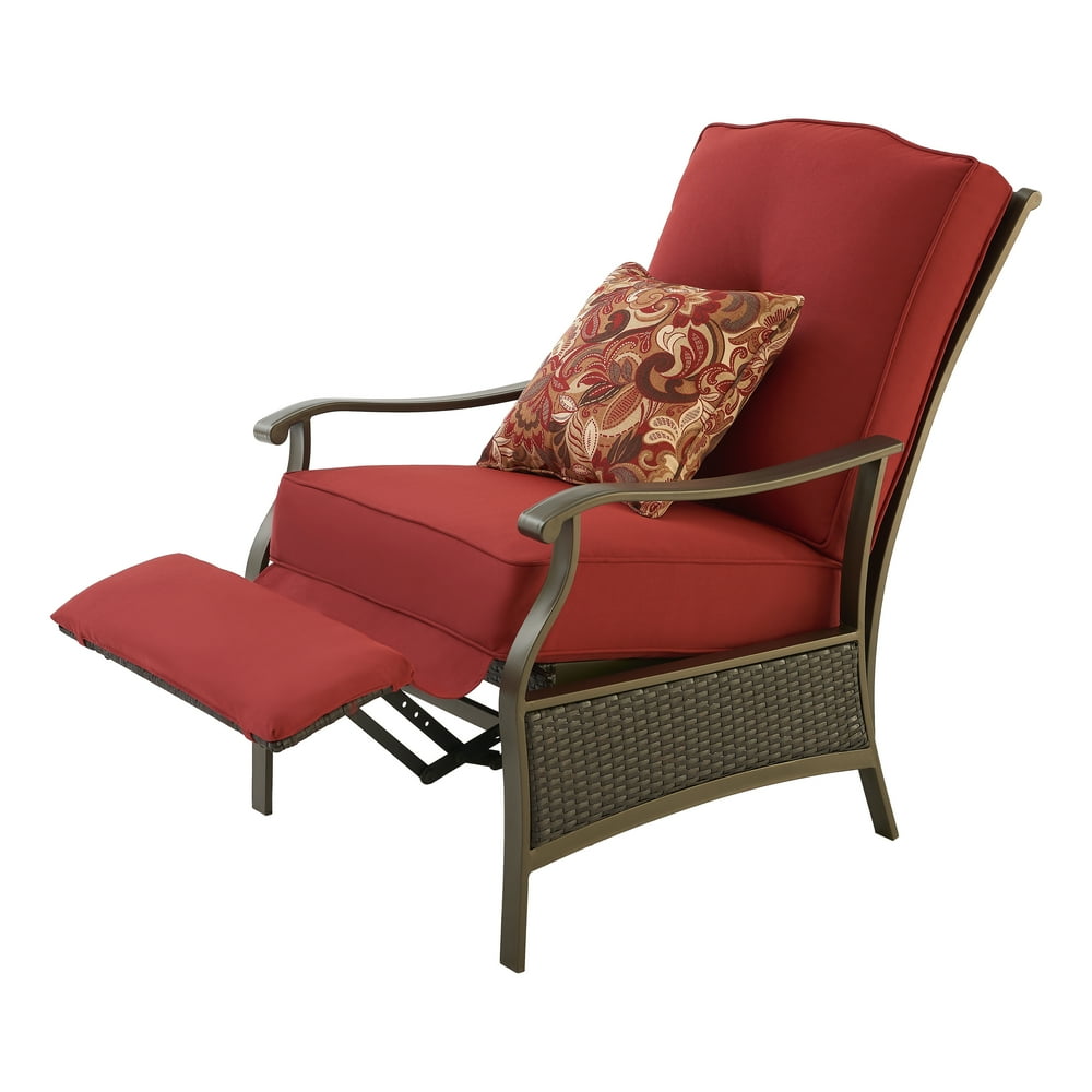Better Homes & Gardens Providence Outdoor Recliner, Red
