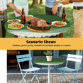 thumbnail image 6 of Elastic Fitted Round Tablecloth, Ombre Waves Waterproof Stretch Table Cover for 36"-44" Tables, Abstract Art Gradient Sage Green Modern Washable Outdoor Tablecloths for Patio, Picnic, Camping, 6 of 9