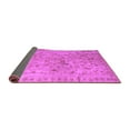thumbnail image 2 of Ahgly Company Indoor Round Abstract Purple Contemporary Area Rugs, 3' Round, 2 of 4