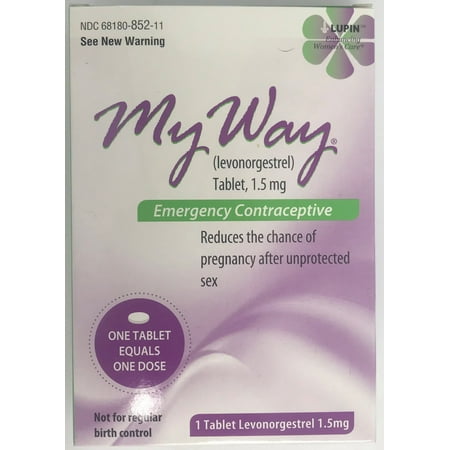 My Way Emergency Contraceptive 1 Tablet Compare to Plan B One-Step, Pack of