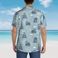 thumbnail image 4 of Gaeub Cute Hippopotamus Print Men's Hawaiian Shirt,Button Down Short Sleeves Shirts,Tropical Beach Casual Button Down Shirts,X-Large, 4 of 7