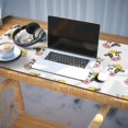 thumbnail image 3 of Long Mouse Pads for Desk,White Cow Head Hat Pattern Desk Mats on Top Of Desks, Desk Mouse Pad Extra Large with 3mm Non-Slip Base and Stitched Edge for Gaming,Office,Work,Home 35.4"x15.7", 3 of 6