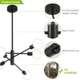 thumbnail image 3 of Deyidn 6-Light Sputnik Chandelier with Adjustable Height, Modern Black Ceiling Light Fixture for Dining Room Kitchen Island, 3 of 7