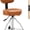 Brown, variant on Drum Throne with Backrest, Butt Shape Seat Height Adjustable Drum Stool Heavy Duty Chair with Drum Sticks for Adult Drummers, Large (Black)