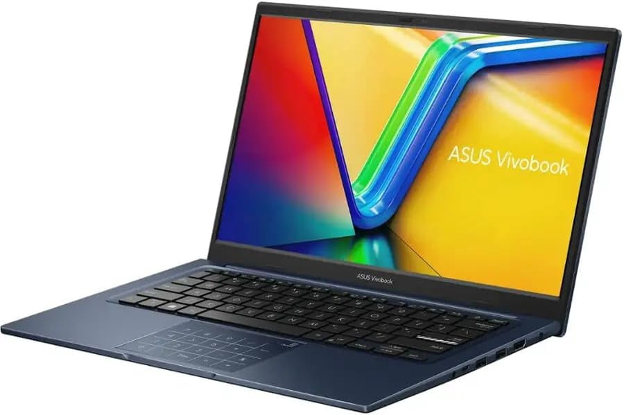 ASUS Vivobook 14" FHD Laptop, Intel Core i3-1315U Processor, 8GB DDR4 RAM, 128GB SSD, Windows 11 Home, Intel UHD Graphics, Wi-Fi, Bluetooth, Quiet Blue with Tigology Accessories