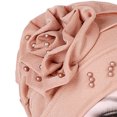 thumbnail image 3 of Bangcool Turban Cap Solid Color Beaded Adjustable Headscarf Hat Head Wrap Cap for Women, 3 of 6