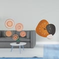 thumbnail image 2 of Arte De Pared Tejido En Ratán Y Reloj De Madera Moderno, Adorno Decorativo Para Dormitorio, Pasillo, Porche, Cafetería, Salón De Té, Baño, Restaurante, Hogar., 2 of 8