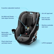 Graco Contender Slim Convertible Car Seat, West Point, Black