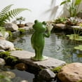 thumbnail image 5 of Deeceymbur Stretching Frog Resin Garden Statue Outdoor Decor Patio Yard Pond Whimsical Cute Sculpture Hand-Painted Weather Resistant Ornament Garden Indoor, 5 of 5