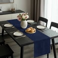 thumbnail image 2 of Solid Dark Blue Table Runner 120 Inches Long, Minimalism Abstract Denim Texture Kitchen Coffee Dining Table Decoration for Home Party Birthday Wedding Home Decor 13x120 Inches, 2 of 8