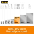 thumbnail image 2 of Bolsas de laminación térmica Scotch, 100 unidades, transparentes, 125 micrófonos, 2 of 8
