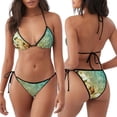 thumbnail image 3 of Lsque Starfish And Seashell Pattern Women Two Piece Swimsuit Sexy Swimwear Halter String Triangle Bikini Sets, 3 of 6