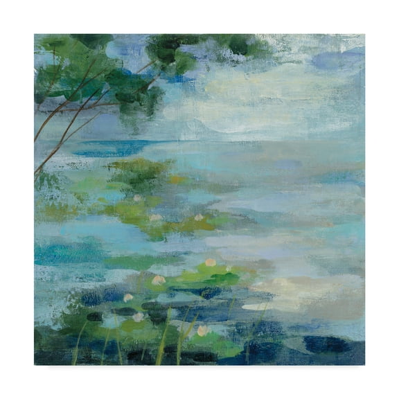 Trademark Fine Art 'Lily Pond 1' Canvas Art by Silvia Vassileva