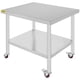 thumbnail image 1 of Mesa de trabajo de acero inoxidable VEVOR 30 x 36 x 34 pulgadas estante ajustable de 3 etapas con 4 ruedas, 1 of 9