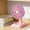 Purple, variant on Desktop Fan Round Base Rechargeable Portable Small Fan Quiet Adjustable Speed Cooling Fan, for Home Office Outdoor Travel Gift Use