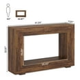 thumbnail image 3 of Tribesigns 47" Farmhouse Console Table, Wood Sofa Table with Storage for Living Room, Hallway, Brown, 3 of 7