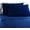 Navy, variant on Best Linen Winter Flannel Black Solid Print Cotton Flat Bed Sheet, Full Size - Deep Pocket