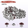 thumbnail image 4 of Uxcell Clear Rhinestone Rivets [100pcs] - Crystal Rivets for Clothing & Leather Craft DIY Making - [Transparent - 0.24 IN], 4 of 7