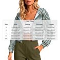 thumbnail image 2 of Edvintorg Crop Jackets for Women Striped Hooded Coat Long Sleeve Zip up Casual Outerwear with Pocket Fashion Clothing Women Green M-2XL, 2 of 6