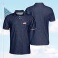 thumbnail image 2 of Navy USA Splatter Polo Shirt for Men Women American Golf Shirt Short Sleeve, 2 of 7