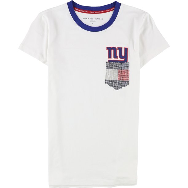 Camiseta con adornos de diamantes de imitación Tommy Hilfiger Mujer Blanco Pequeño