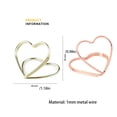 thumbnail image 4 of Moyic 10 Uds. De Clips para de comedor, soportes de tarjetas de doble capa con corazón de Metal, soporte para manualidades con mensajes de cartulina Oro rosa, 4 of 6