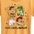 thumbnail image 3 of Toy Story - Play Chill Repeat - Women's Short Sleeve Graphic T-Shirt, 3 of 6