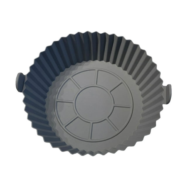 Doublure Réutilisable pour Friteuse à Air Chaud, Casserole en Silicone pour Friteuse à Air, Nettoyage Facile, Doublure Ronde en Silicone de Remplacement pour Friteuse à Air de 3 L à 5 L