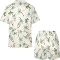 thumbnail image 4 of SKQIT Ensembles de Pyjama à Manches Courtes pour Femmes, 2 Pcs Imprimé Mignon Chemise Boutonnée en Satin Doux et Shorts, 4 of 7